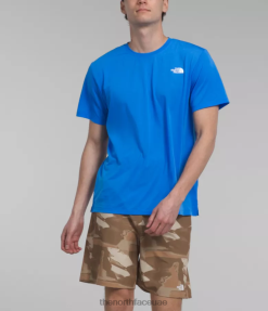الأزرق البصري رجال The North Face يهيمون على وجوههم قصيرة الأكمام J688D1263