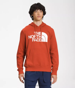 البرونز الصدأ رجال The North Face سترة بغطاء للرأس نصف قبة J688D112