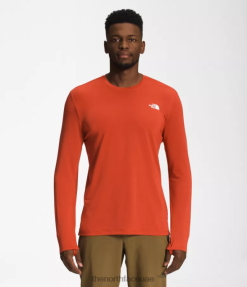 البرونز الصدأ رجال The North Face يهيمون على وجوههم طويلة الأكمام J688D24