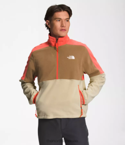 الحصى/البني المنفعة/البرتقالي القديم رجال The North Face تي ان اف بولارتك 100-زيب J688D304