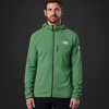 العشب الأخضر العميق رجال The North Face سترة بغطاء رأس بسحاب كامل من سلسلة Summit Futurefleece J688D407