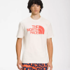 الغردينيا الأبيض / البرتقالي الرجعية رجال The North Face تي شيرت نصف قبة بأكمام قصيرة J688D1301