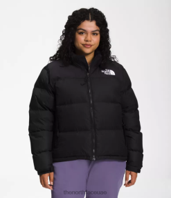 المعاد تدويرها TNF الأسود نحيف The North Face بالإضافة إلى سترة Nuptse الرجعية عام 1996 J688D796