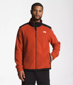 برونزي صدئ/أسود TNF رجال The North Face سترة جبال الألب Polartec 200 بسحاب كامل J688D541