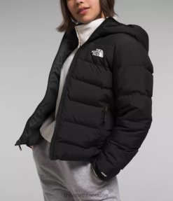 تنف الأسود أطفال The North Face سترة بغطاء رأس ذات وجهين من الشمال إلى الأسفل J688D627
