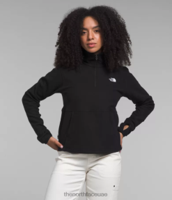 تنف الأسود نحيف The North Face جبال الألب Polartec 100 -Zip القلنسوة J688D158