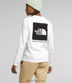 تي إن إف أبيض/أسود تي إن إف نحيف The North Face تي شيرت طويل الأكمام NSE J688D678