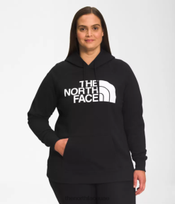 تي إن إف أسود/ تي إن إف أبيض نحيف The North Face بالإضافة إلى سترة بغطاء للرأس نصف قبة J688D58