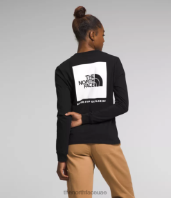 تي إن إف أسود/ تي إن إف أبيض نحيف The North Face تي شيرت طويل الأكمام NSE J688D680