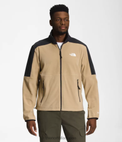 حجر كاكي/أسود TNF رجال The North Face TNF Polartec 100 بسحاب كامل J688D483