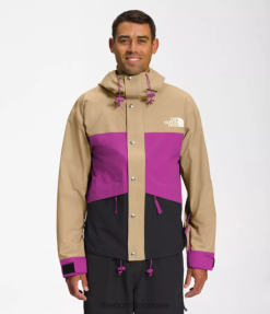 حجر كاكي/زهرة الصبار الأرجوانية/أسود TNF رجال The North Face 86 سترة جبلية ريترو J688D1297