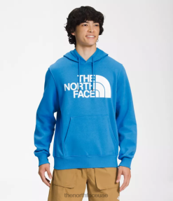 سوبر سونيك أزرق/أبيض TNF رجال The North Face سترة بغطاء للرأس نصف قبة J688D107