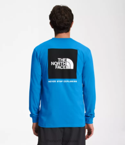 سوبر سونيك أزرق/أسود TNF رجال The North Face تي شيرت طويل الأكمام NSE J688D1208