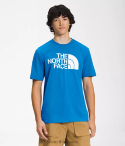 سوبر سونيك الأزرق رجال The North Face تي شيرت نصف قبة بأكمام قصيرة J688D1302