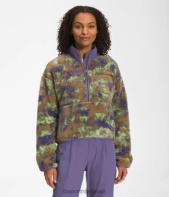 طباعة معسكر منقط باللون البني نحيف The North Face السترة كومة المدقع J688D806