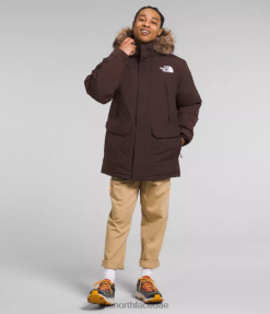 طباعة مونوغرام باللون البني الفحمي/زبدة اللوز رجال The North Face سترة ماكموردو J688D3