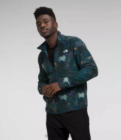 طباعة نسيج مموه باللون الأزرق الداكن رجال The North Face جبال الألب بولارتيك 100 سترة J688D14