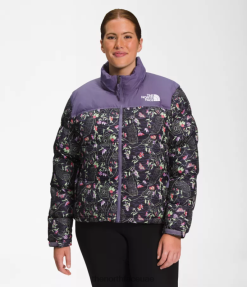 طباعة TNF باللون الأسود نحيف The North Face بالإضافة إلى سترة Nuptse الرجعية عام 1996 J688D801