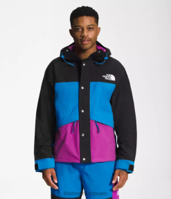 TNF أسود/أزرق فائق الصوت/زهرة صبار أرجوانية رجال The North Face 86 سترة جبلية ريترو J688D1296