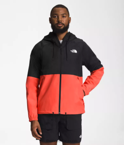 TNF أسود/برتقالي قديم رجال The North Face أنتورا هوديي المطر J688D1200
