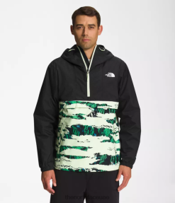TNF أسود/طباعة مموهة بنية اللون رجال The North Face عنتورة أنوراك J688D701