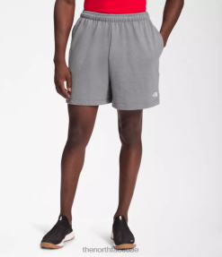 TNF هيذر رمادي متوسط رجال The North Face شورت صوف بشعار بسيط J688D359