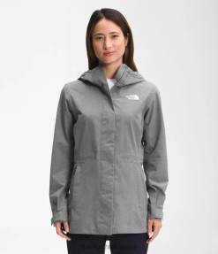 TNF هيذر رمادي متوسط نحيف The North Face سترة المطر نسيم المدينة J688D1227